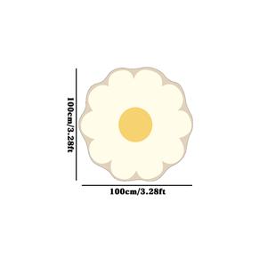 TEMU [제품] 850G/㎡ 벨벳 러그 - 거실, 침실, 옷장용 화이트 데이지 디자인 소프트 카펫 | 최대 2.16M 대형 러그, 모던 홈 데코, 거실 카펫, 기발한 패턴, 고품질, 대형 및 소형 사이즈로 제공