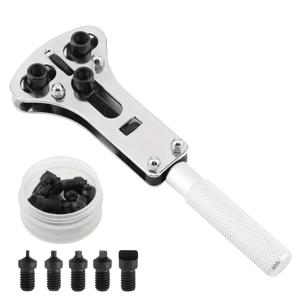 TEMU 시계 수리 키트, 삼각 렌치 스크류 박스 분해 도구, 조절 가능한 시계 뒷덮개 오프너, 배터리 교체 및 브래킷, 고강도 스테인리스 스틸