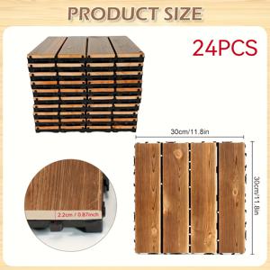 TEMU 12x12인치 서간도 나무 이중 덱 플랭크 - 실내/실외 사용을 위한 방수 및 내구성, 파티오, 정원, 발코니, 수영장 지역에 이상적, 정원 조경 | 교차 패턴 디자인 | 내구성 있는 나무 바닥, 잔디 및 정원 장식