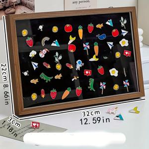 TEMU 패션 메달 브로치 보관함 – 우아한 전시 및 먼지 방지 주얼리 정리함, 컬렉션용 주얼리 박스