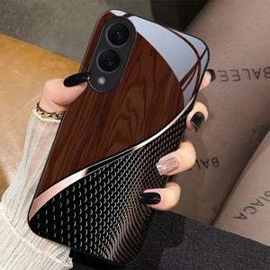 TEMU 갤럭시 S25 에지용 Ukiyo-E 디자인, 물감 , 드롭을 위한 텍스트를 특징으로 하는 새로운 풀 커버 강화 유리 케이스