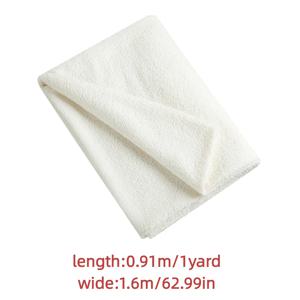 TEMU 63인치 x 35.83인치 부드러운 테디 플러시 양털 원단, 흰색 니트 플러시 소재 (폴리에스터), 야드 단위 판매, 재봉 프로젝트에 적합, 장난감, 베개, 모자, 홈웨어 및 애완 동물 용품, 공예용 플러시 원단