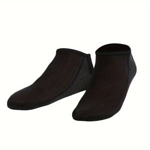 TEMU 3mm 초탄성 네오프렌 다이빙 양말 - 절단 방지, 야외 활동용 블랙 발목 양말