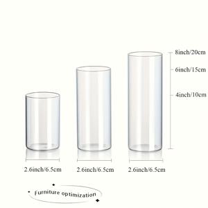 TEMU 유리 꽃병/캔들 홀더 세트, 3pcs 세트. 고투명 유리 꽃병, 플로팅 캔들, 데스크탑 수경식물에 적합. 거실 장식, 로맨틱한 분위기 조성, 레스토랑 및 사무실, 웨딩 센터피스, 디너 파티, 여름 파티 장식, 캔들라이트 디너 소품에 이상적. 화이트 발렌타인데이와 페스티벌에 완벽