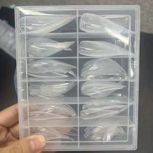 TEMU 140개 짧은 곡선 스틸레토 네일, 듀얼 폼 디자인, 3D 고양이 발톱 조각 아크릴 네일 익스텐션용, 풀 커버리지 몰드