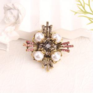 TEMU 1개 레트로 진주 핀 브로치 | 우아한 여성 액세서리, 스카프, 드레스, 코트, 가방에 적합 | 추수감사절 또는 새해 축제에 연인, 친구, 가족 또는 동급생을 위한 이상적인 선물 | 아연 합금 및 플라스틱 재질