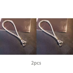 TEMU 【2개 세트】스타일리시하고 반짝이는 휴대폰 끈, 내구성 강한 손목 스트랩. 물컵 끈, 가방 끈, 친구를 위한 작은 선물, 여행 및 쇼핑용 투명 클립이 달린 가방 체인