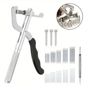 TEMU 시계 스트랩 핀 제거기, 밴드 조절 링크 핀 플라이어 펀처 수리 도구 - 시계 링크 제거 도구, 스프링 바 등 포함, 정밀한 시계 수리용