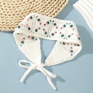 TEMU 1개입 스위트 와이드 헤어밴드, 스타일리시한 플로럴 탄성 헤어밴드, 여성용