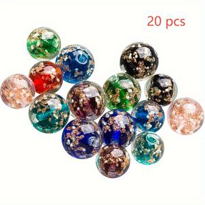 TEMU 20/40개 발광 유리구슬 12mm 루미너스 DIY 공예용 구슬, 주얼리 제작, 수조 꽃병 채우기, 미니 조경 및 발광 장식용 - 매끄러운 구형 유리구슬
