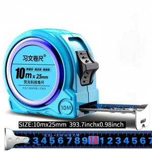 TEMU 5m 7.5m 10m 고정밀 리트랙터블 테이프 측정기 블루 라이트 아이 보호 기능 - 내구성 있는 ABS 수지, 건설, 재봉 및 공예용 두꺼운, 건설 측정 도구 | 리트랙터블 테이프 측정기 | 내구성 있는 테이프 측정기