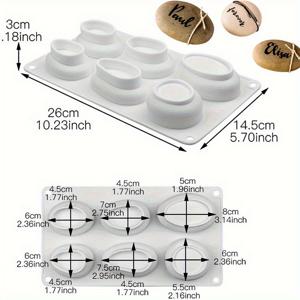 TEMU 3D 돌 자갈 실리콘 몰드, 석고, 콘크리트 아트 - 돌 페인팅 및 선물, 홈 데코레이션에 이상적