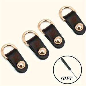 TEMU 여성 가방 하드웨어 부품 4종 세트 | 손잡이, PU 사이드 행잉 이어 버클이 특징인 DIY 업그레이드 | 메탈 버클 및 도구가 있는 장식 펜던트 링, 퇴색 방지 | 다양한 가방 유형 및 크기와 호환 가능