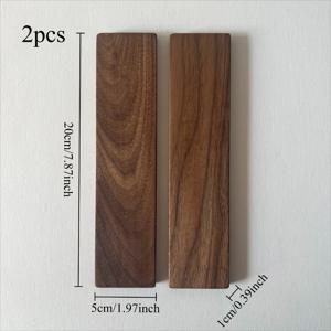 TEMU 2/4개 고품질 천연 블랙 월넛 나무 판, 솔리드 우드 사각 나무 스트립 7.87인치 X 1.97인치 X 0.39인치, 목공 애호가를 위한 완벽한 선물. 목재 원재료, DIY 공예, 수제 나무 선물에 적합, 공예 애호가를 위한 최고의 선택. 다양한 정교한 나무 공예품 제작 가능. 크리스마스 선물, 레이저 각인
