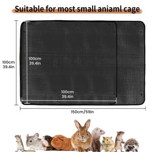 TEMU 기니피그 케이지 라이너 매트, 소동물용 사방울림 및 이중바닥패드, 토끼·버니··페럿을 위한 내구성 있는 세탁가능 바닥보호대, 실내 우리베이스 매트 액세서리