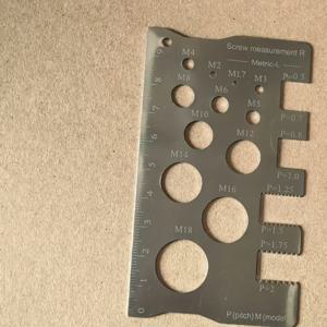 TEMU 스레드 측정 자, 나사 및 볼트 측정 캘리퍼스, 스레드 및 거리 측정 정밀 조각, 나사 및 너트 게이지, M12 정밀 거리 직경 캘리퍼스