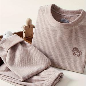 TEMU 남아 여아용 작은 칼라의 보온 속옷 세트, 따뜻하고 두꺼운 베이스 레이어, 가을, 겨울, 할로윈, 크리스마스, 야외 활동에 적합