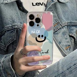 TEMU 폰 케이스: 투명 케이스 - 럭셔리 소프트 TPU 충격방지 아이폰 커버, 아이폰 17, 16, 15, 14, 13, 12, 11 프로 맥스, 16, 15, 14 플러스, 13, 12, X, XS 맥스, XR, 8, 7 플러스 호환, 니스 스마일