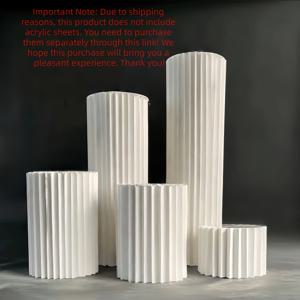 TEMU 5피스 크리스마스. 할로윈 장식 스탠드 - 로마 기둥과 원통이 있는 웨딩, 생일, 미용실을 위한 새로운 고급 두꺼운 접이식 디스플레이 스탠드, 크리스마스 장식