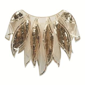 TEMU 빈티지 여성용 스팽글 비즈 브라이덜 숄 케이프, 우아한 웨딩 파티 및 이브닝 이벤트용.