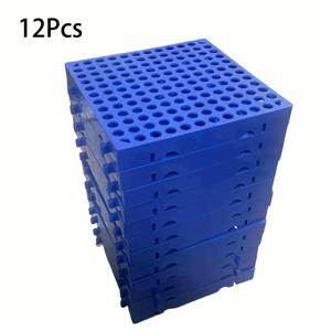 TEMU 12개 플라스틱 팔레트 - HDPE 스토리지 그리드 패드, 경량 중첩 및 인터로킹, 통기성 그리드 - 차고, 주방, 슈퍼마켓, 지하실 (실내 & 실외)용