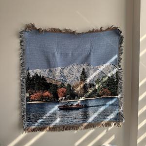 TEMU 퀸스타운 와카티푸 호수 풍경 태피스트리 담요, 90x90cm