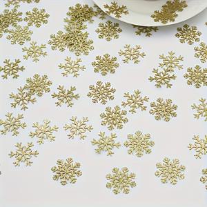 TEMU 120개 눈꽃 불꽃놀이 - 우아한 겨울 파티 장식, 크리스마스 테이블 센터피스, 생일, 결혼식, 새해 - 사계절 눈꽃 장식, 메탈릭 골드 및 실버, 실내/실외 겨울 동화 속, 축제 테이블 장식