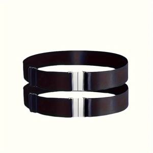 TEMU 2개 조절 가능 허벅지 밴드 | 미끄럼 방지 간편 가터 버클, 긴 양말, 여성 양말 및 양말용