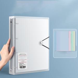 TEMU 튼튼한 A4 바인더 (4링 메커니즘, 커버, 사전 펀칭 시트 포함) - 다양한 색상 (블랙, 화이트, 핑크, 터키석, 블루)으로 제공 - 가정 또는 사무실에서 문서 정리를 위한 견고한 플라스틱 스타일 폴더, 보고서 정리에 적합