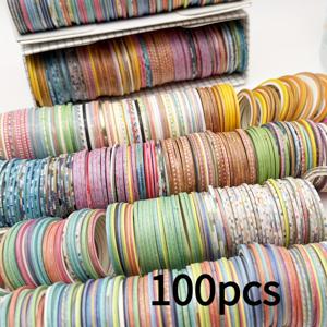 TEMU 100개 2mm 블리드 와시 테이프 스플릿 라인 롤 - 플라스틱 코팅 종이 블리딩 엣지, 스크랩북, 저널링, 플래너, DIY 공예용 - 정밀한 다색 블리딩 경계 라인