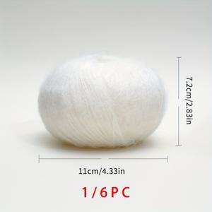 TEMU 럭셔리 울 모헤어 크로셰 키트 - 6팩 캐시미어 소프트 실, 가을 크리스마스 할로윈 홈 데코, DIY 니팅 스웨터 스카프 | 언치네토 라나 고미톨리 보르세 파이 다 테|뜨개실