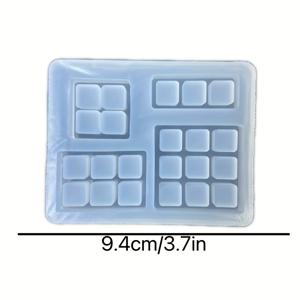 TEMU 재사용 가능한 비식품 접촉 실리콘 & 레진 주형 - DIY 공예, 키체인, 펜던트, 참, 제작, 왁스/레진 냉동 주형용 복잡한 캐비티 디자인의 직사각형 레진 몰드 (레진 아트 용품과 호환 가능)