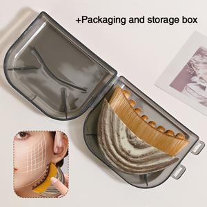 TEMU 다기능 림프 배출 페이셜 브러쉬 및 턱 윤곽 마사지기 (보관 상자 포함) | 다양한 피부 타입에 적합, 부드러운 나일론 브러쉬, 매끄러운 ABS 플라스틱 핸들, 페이셜 마사지 및 클렌징에 이상적, 친구 A를 위한 완벽한 휴일 선물