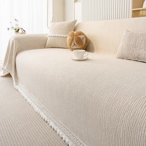 TEMU 1개 솔리드 컬러 사계절 소파 쿠션 커버, 미끄럼 방지 소파 커버, 부드럽고 편안한 원단, 반려동물 스크래치 방지, 거실 소파 장식, 홈 보호 커버|쇼파커버|쇼파쿠션|쿠션커버