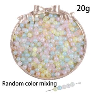 TEMU 20g/봉지 6mm 아크릴 비즈 및 비즈 조합, DIY 핸드메이드 목걸이, 폰 체인, 주얼리 만들기 공예용 비즈 & 비즈 세트