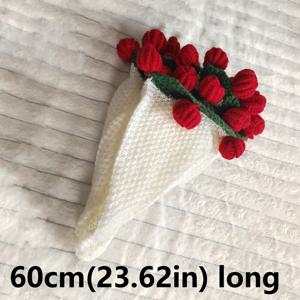 TEMU 수제 아크릴 니트 플로럴 담요 | 우아한 여성용 낮잠 커버, 야외 캠핑, 테이블보, 피크닉 및 홈 데코에 부드럽고 편안함, 로맨틱 데이트, 크리스마스, 발렌타인데이, 기념일 선물로 이상적