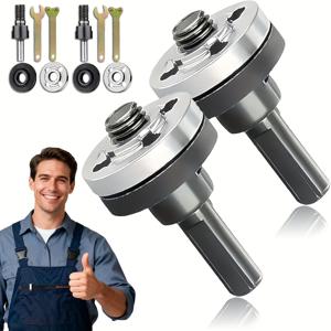 TEMU 5개/1세트 10개/1세트 범용 플랜지 너트 부품 키트 | 드릴 앵글 그라인더 어댑터, 전동 드릴을 앵글 그라인더로 변환, 교체용 그라인더 플랜지 너트 3세트 및 렌치 변환 도구 포함, 6mm 및 10mm 드릴 로드 만드럴 어댑터