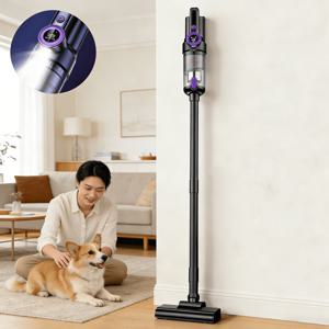 TEMU [KC인증 제품][국내발송] 독일 16,000pa M3 브러시리스 듀얼 모터 강흡인력 다기능 무선청소기 사각지대 없이 회전 가능한 스마트 디스플레이 LED 가정용/차량용/사무실