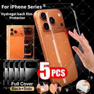 TEMU 아이폰 16/16 Pro/16 Pro Max/17 Pro Max/17 Pro/17 Air/17용 하이드로겔 백 필름 보호기 5개 세트, TPU 보호 백 필름, 완전 커버, 보더 디자인, 스크래치 방지, 풀 바디 보호 필름, 뒷면 풀 커버 스크린 보호 필름 (I용)|아이폰케이스