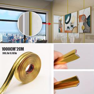TEMU 1롤 고급 메탈 마감 광택 코너 트림 | 10m 자가 점착 비닐 엣지 보호대, 방수, 스크래치 방지, 쉬운 부착 및 제거, 문, 창문, 조리대, 코너, 가구, 배경 벽 장식에 적합, 접이식 코너 트림