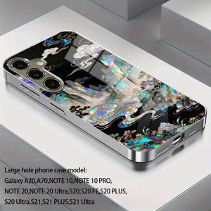 TEMU 휴대폰 케이스 - 휴대폰 케이스 - 모더 오브 퍼슬 풍경 장식 패턴 신형 전기 도금 유리, 삼성 S25, S24, S23, S22, S21, S20, NOTE20, NOTE10, A55, A54, A53, A52, A36, A35, A33, A23, A15, A14, A13에 적합