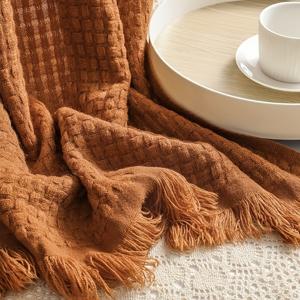 TEMU 60x80인치 스타일 소파 담요, 부드럽고 편안한 봄 와플 가벼운 팜하우스 침대커버, 소파 의자 홈 데코용