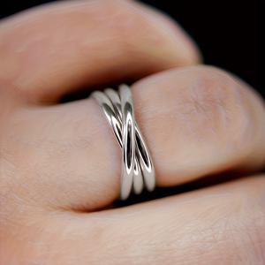 TEMU 여성용 스타일리시 3링 쌓기 반지, 데일리 캐주얼 파티 다용도 주얼리 선물