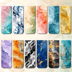 TEMU 마블 디자인의 12개 혼합 자석 책갈피 세트 - 독자, 학생, 교육자 및 홈 오피스에 적합한 튼튼한 페이지 마커