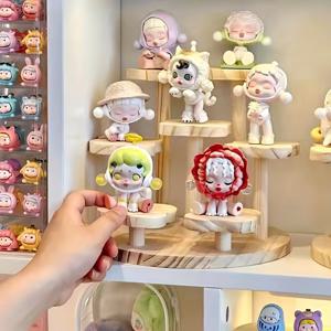TEMU 나무 디스플레이 랙은 크리스마스 피규어, 블라인드 박스, 블록 피규어 및 수집품을 보관할 수 있습니다. 7구 꽃 디스플레이 캐비닛, 다용도 랙으로 가정 장식 보관 솔루션으로 역할합니다.
