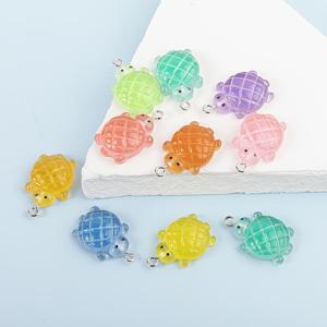 TEMU 2D 플랫 - 10가지 랜덤 색상의 부드러운 거북이 껍데기 소형 거북이/파인애플 껍데기 소형 거북이 펜던트 레진 플랫 백, 주얼리 제작 목걸이/귀걸이/팔찌에 적합|귀걸이|목걸이|팔찌