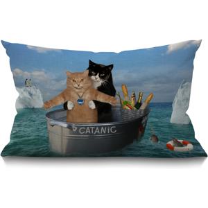 TEMU 1개 화려한 애완동물 허브 테마 리넨 쿠션 커버 - 