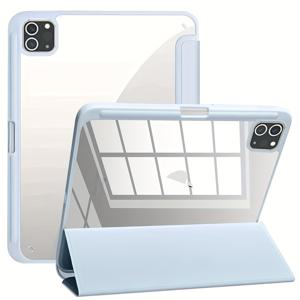 TEMU 아이패드 케이스 - 아이패드 8.7/9.7/10.2/10.9/11/12.9/13 호환, 펜 홀더 포함 - 충격 방지 커버, 접이식 스탠드, 자동 웨이크/슬립, 가벼운 미끄럼 방지 태블릿 케이스, 스크래치 방지 커버|태블릿