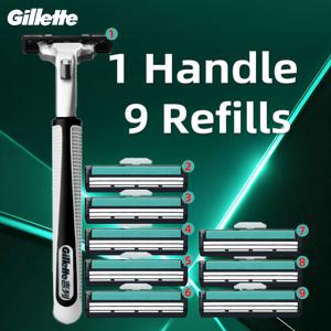 TEMU Gillette 면도기 (핸들 1개, 면도날 9개)
