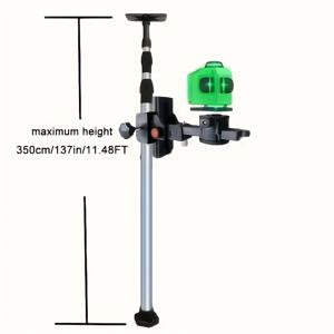 TEMU 15.4피트/4.7미터 헤비듀티 텔레스코픽 레벨링 로드 - 두꺼운 스테인리스 스틸 구조, 모든 수평계 호환 가능, 전문가 및 DIY 프로젝트용 완벽한 액세서리 포함, 정밀 조절 도구, 확장형 디자인, 내구성 강화